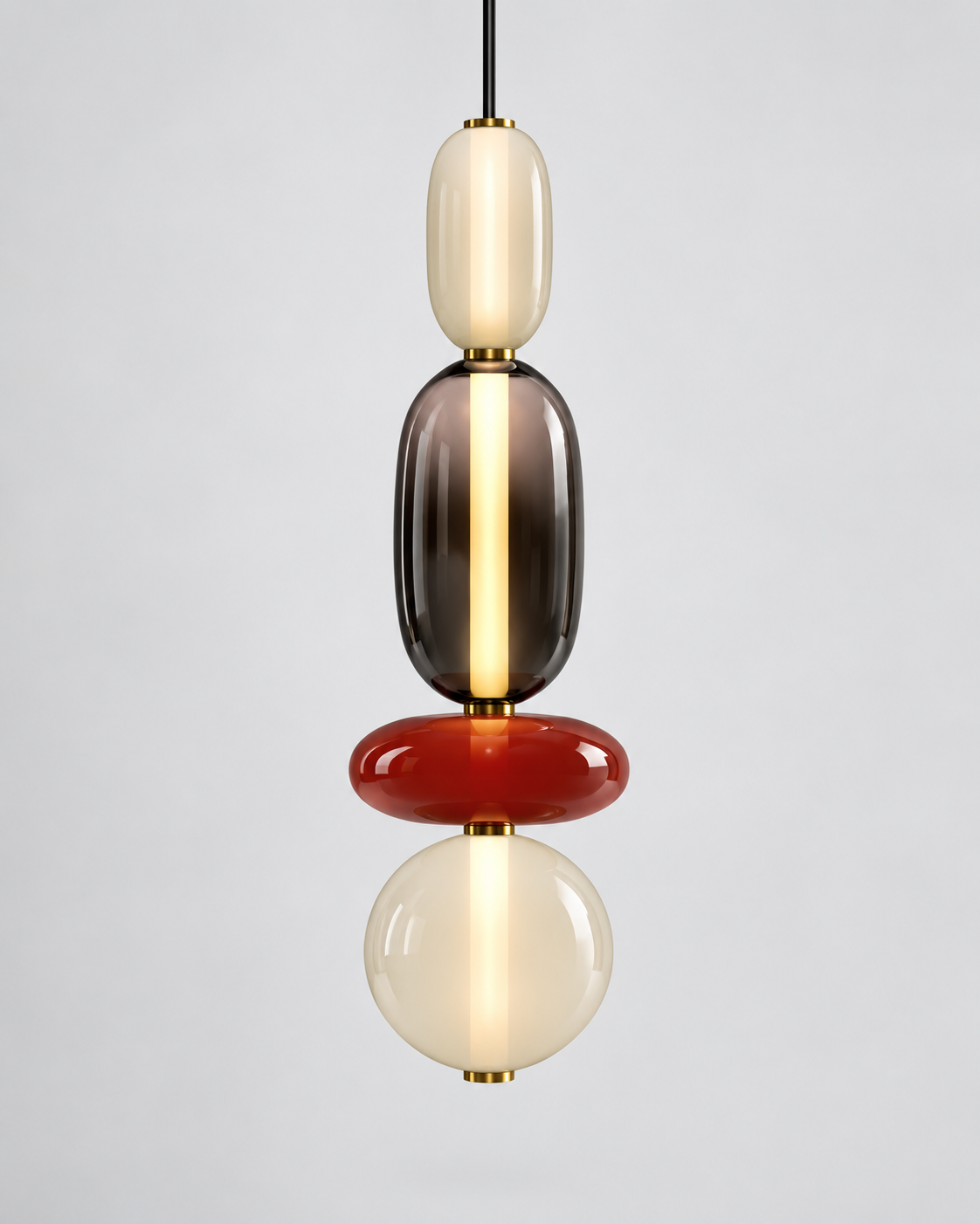 Sculptural Tinted Glass LED Pendant Light | Orvessa