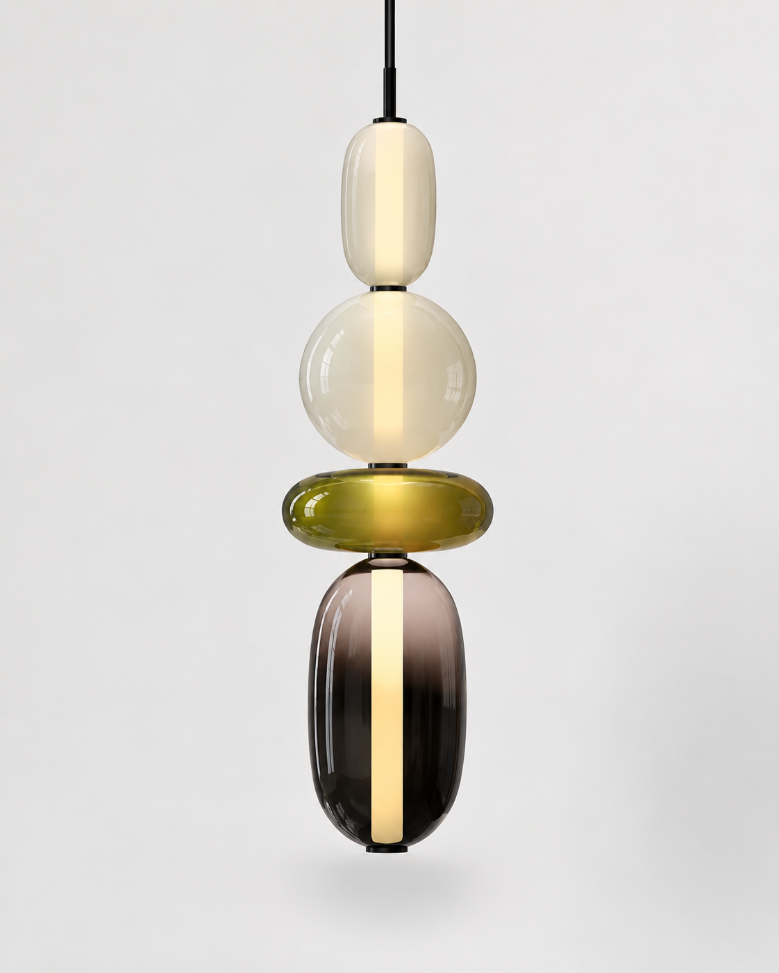 Sculptural Tinted Glass LED Pendant Light | Orvessa