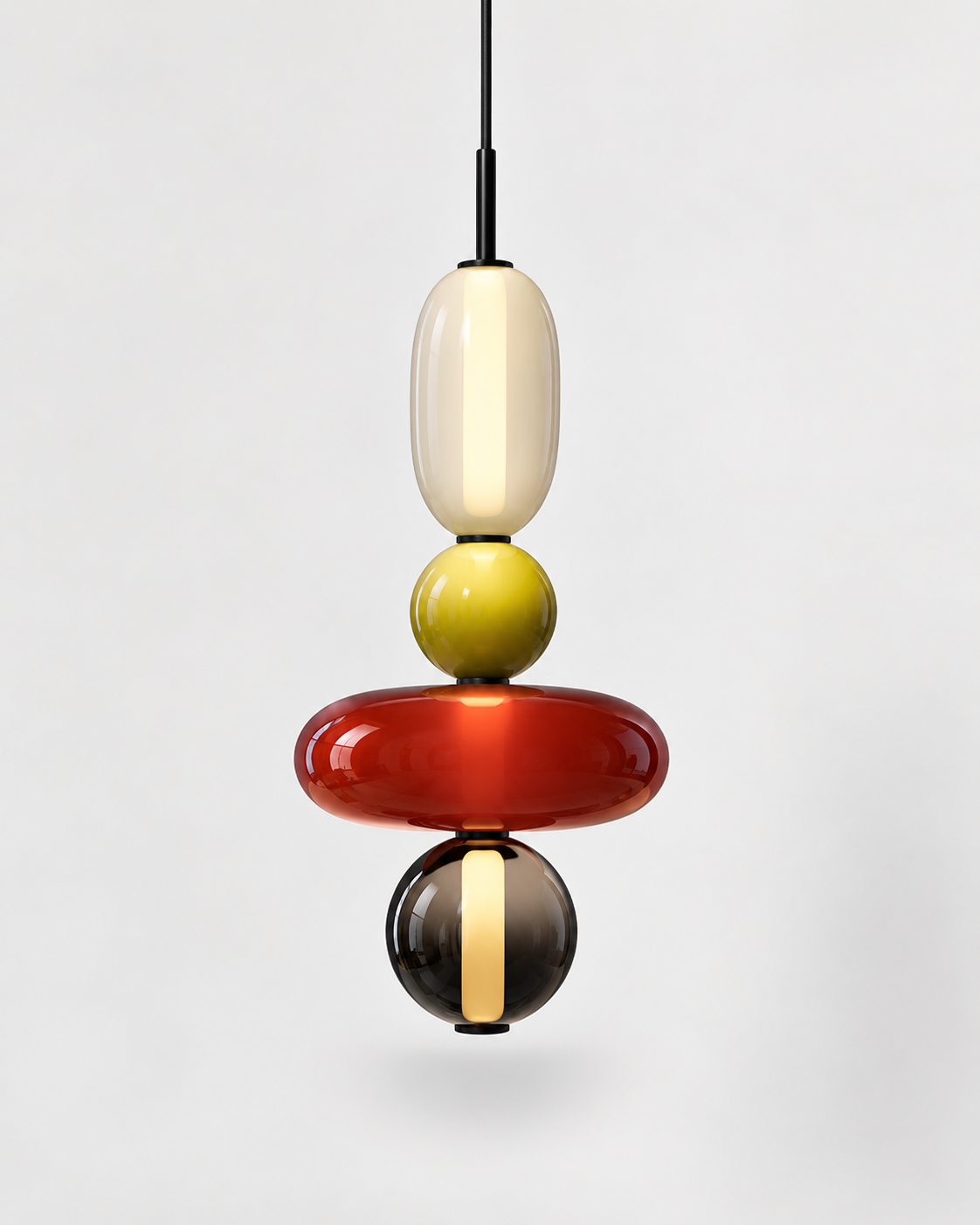 Sculptural Tinted Glass LED Pendant Light | Orvessa