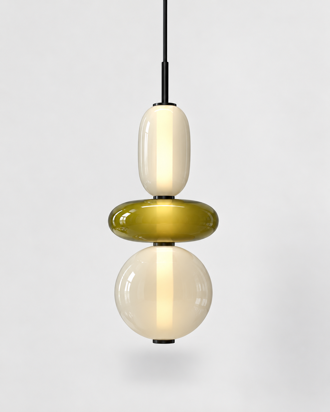 Sculptural Tinted Glass LED Pendant Light | Orvessa