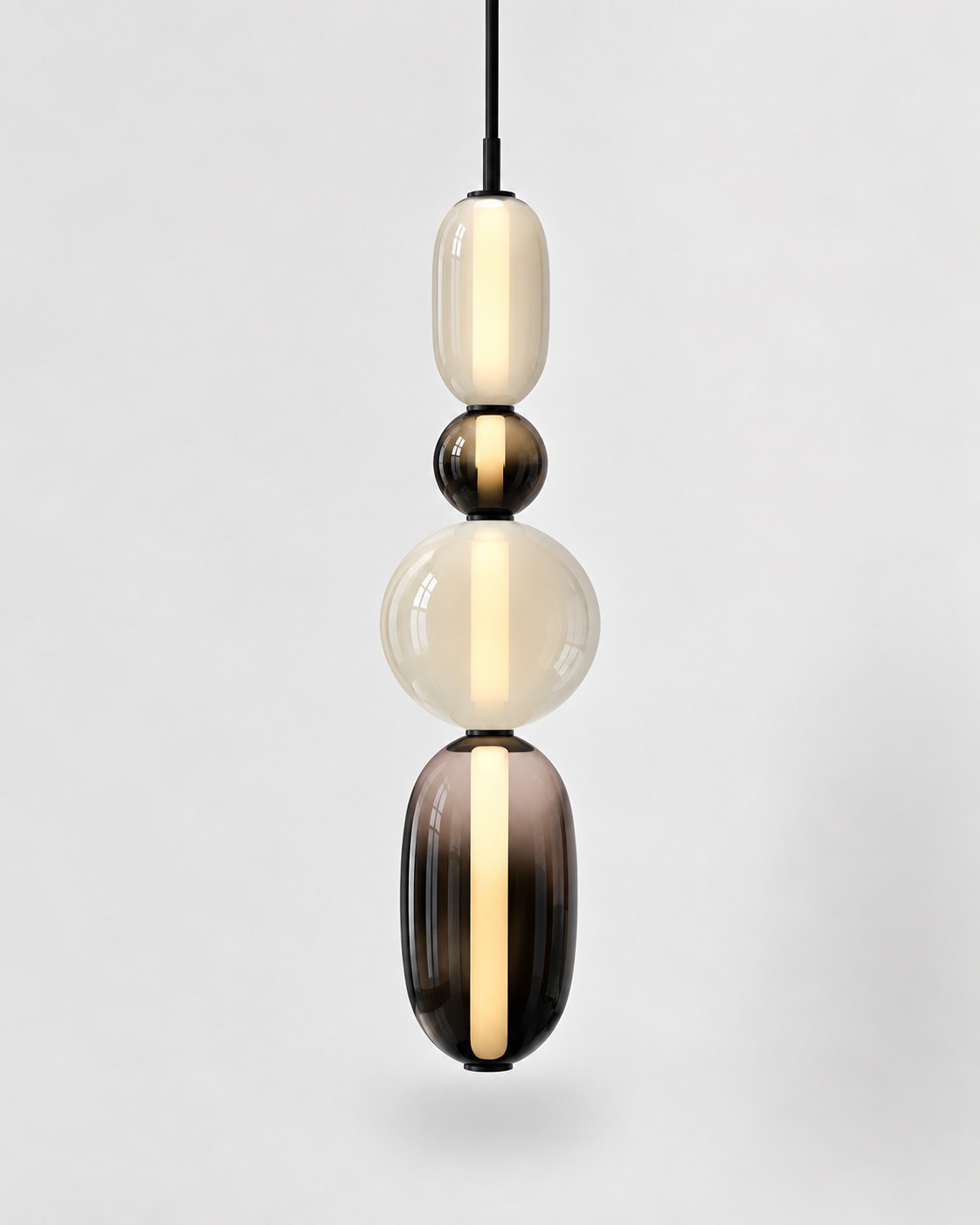 Sculptural Tinted Glass LED Pendant Light | Orvessa