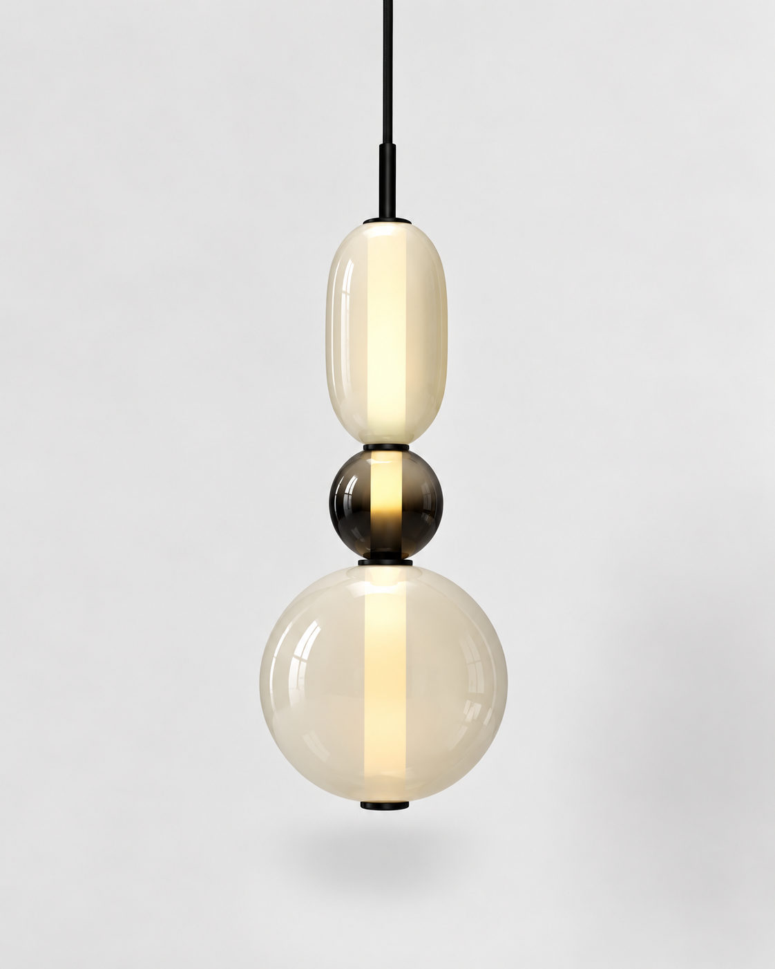 Sculptural Tinted Glass LED Pendant Light | Orvessa