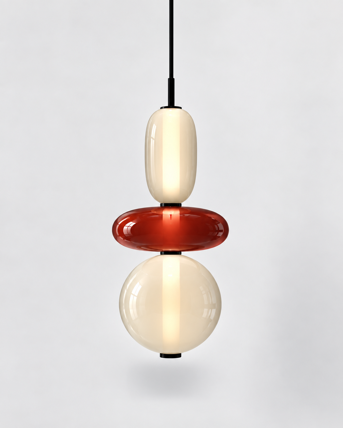Sculptural Tinted Glass LED Pendant Light | Orvessa