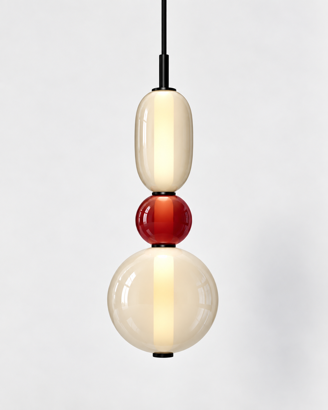 Sculptural Tinted Glass LED Pendant Light | Orvessa