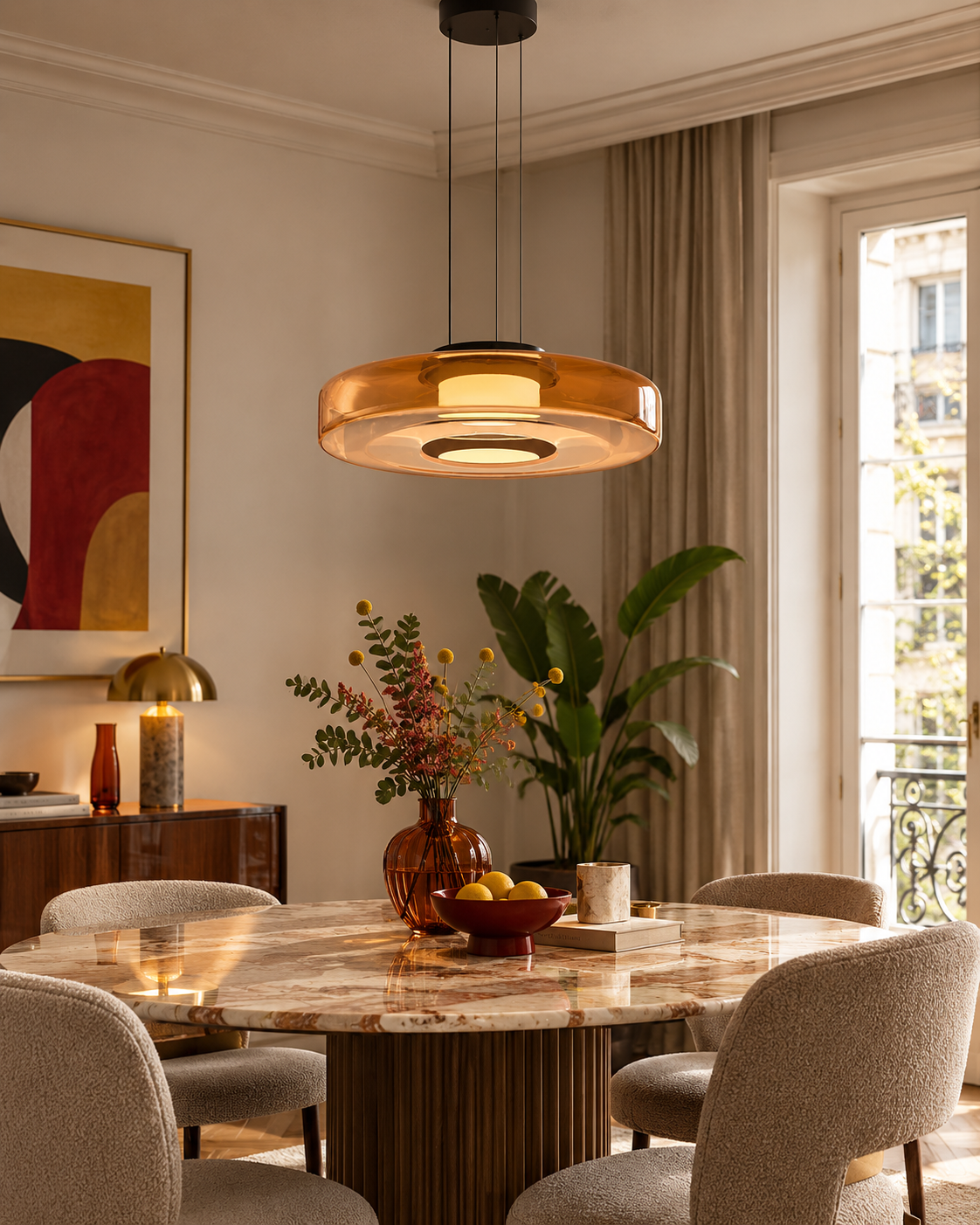 Layered Glass LED Pendant Light | Solvane