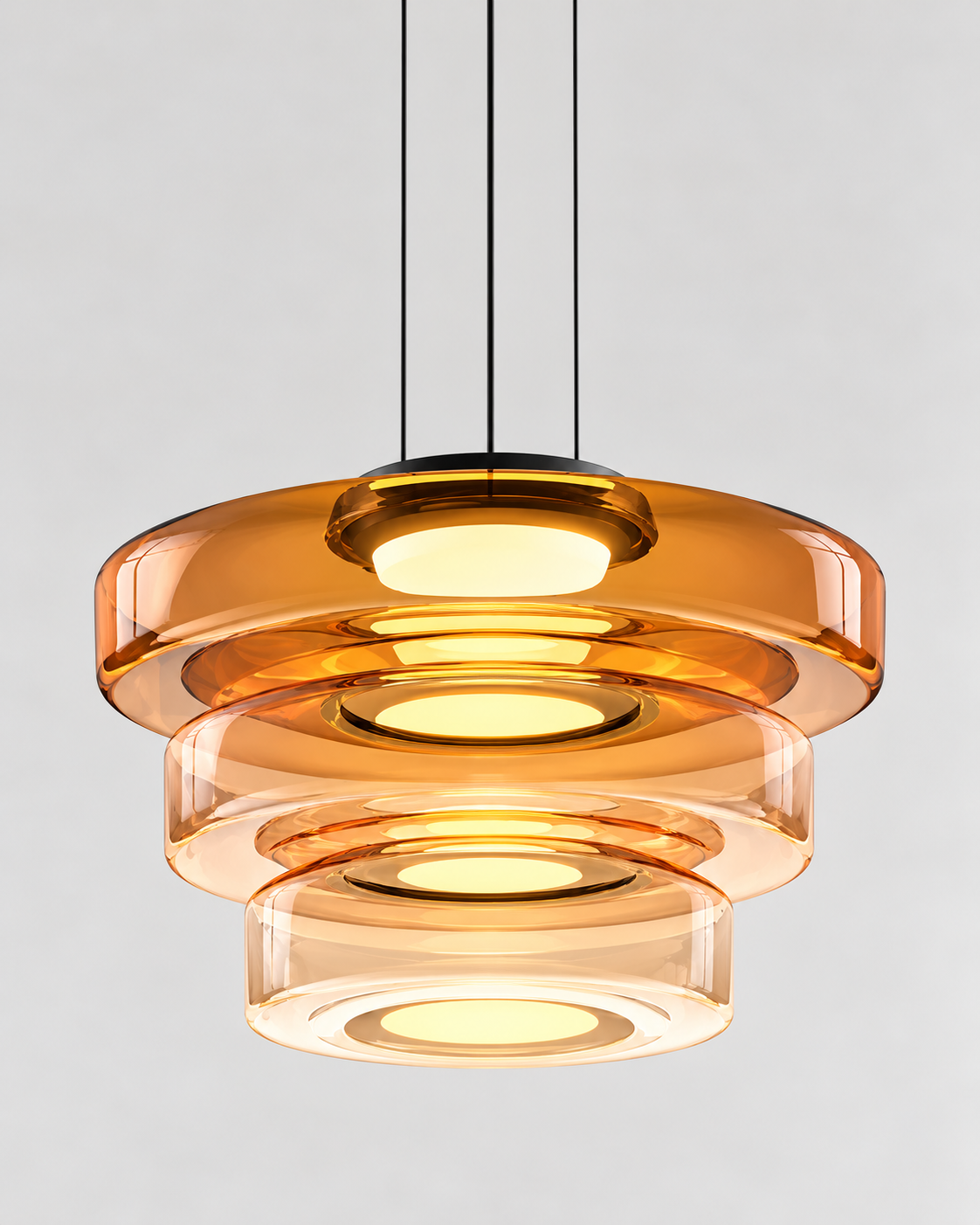 Layered Glass LED Pendant Light | Solvane