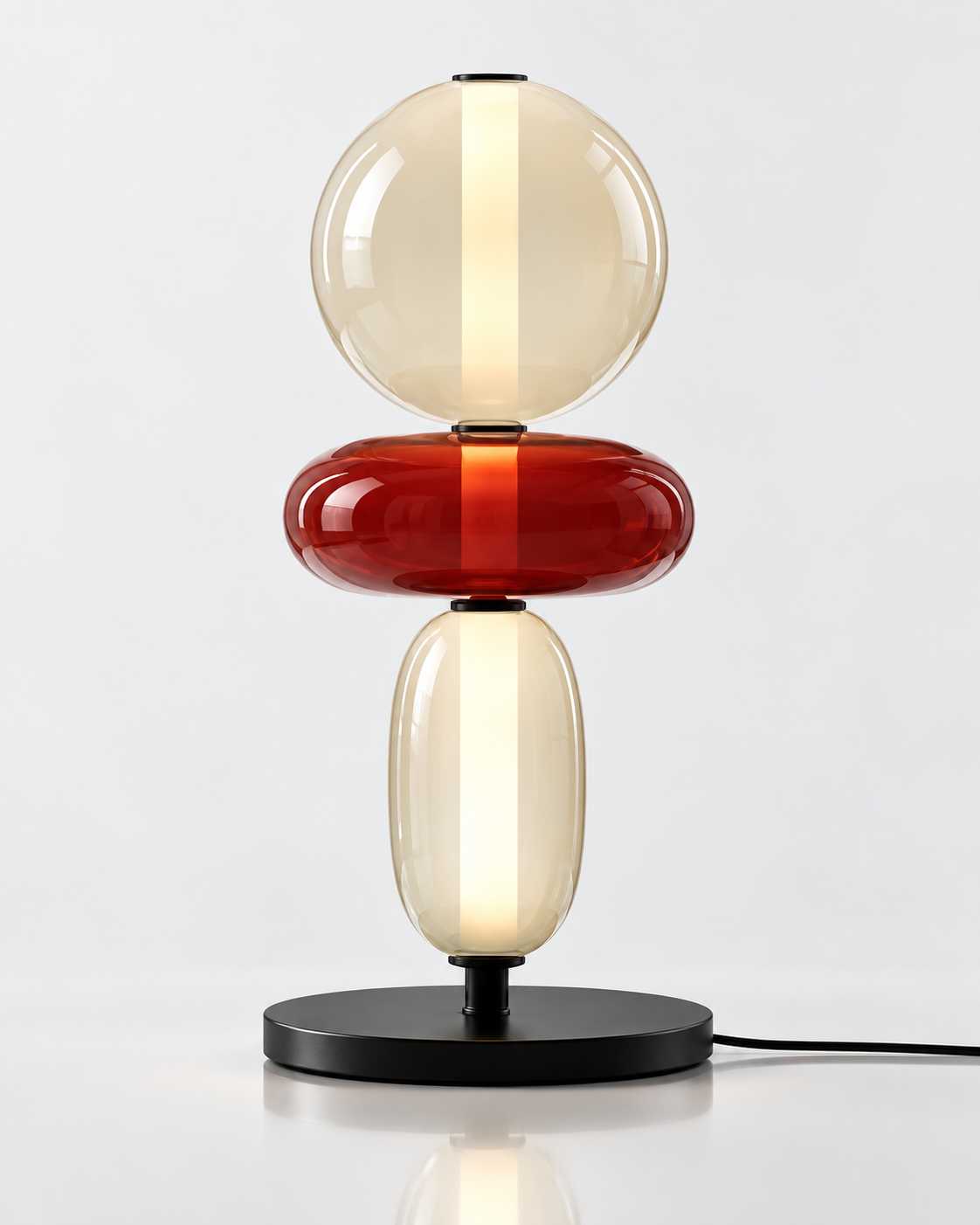Hand-Blown Crystal Glass Table Lamp | Caldria