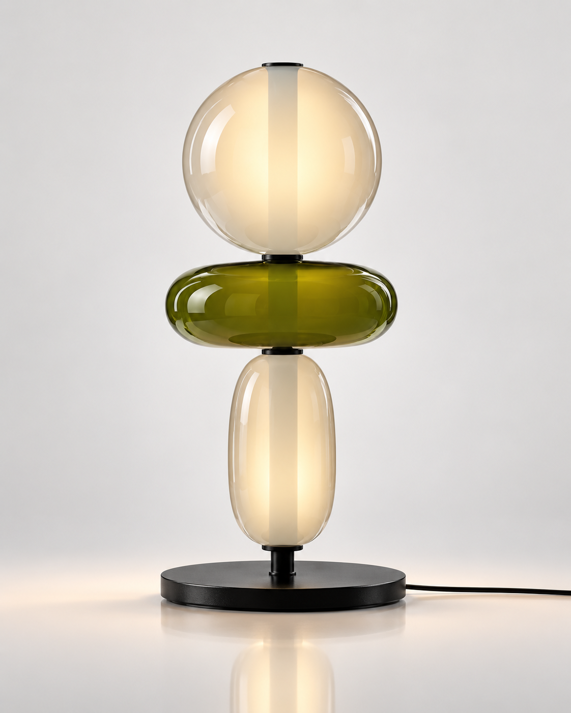 Hand-Blown Crystal Glass Table Lamp | Caldria