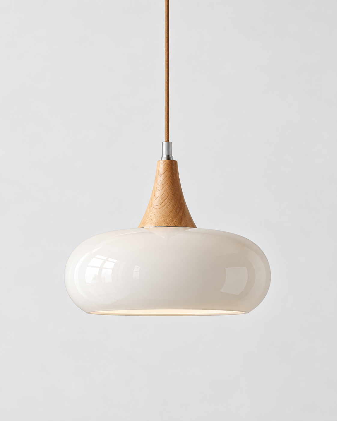 Nordic Glass & Wood Pendant Light | Orvella