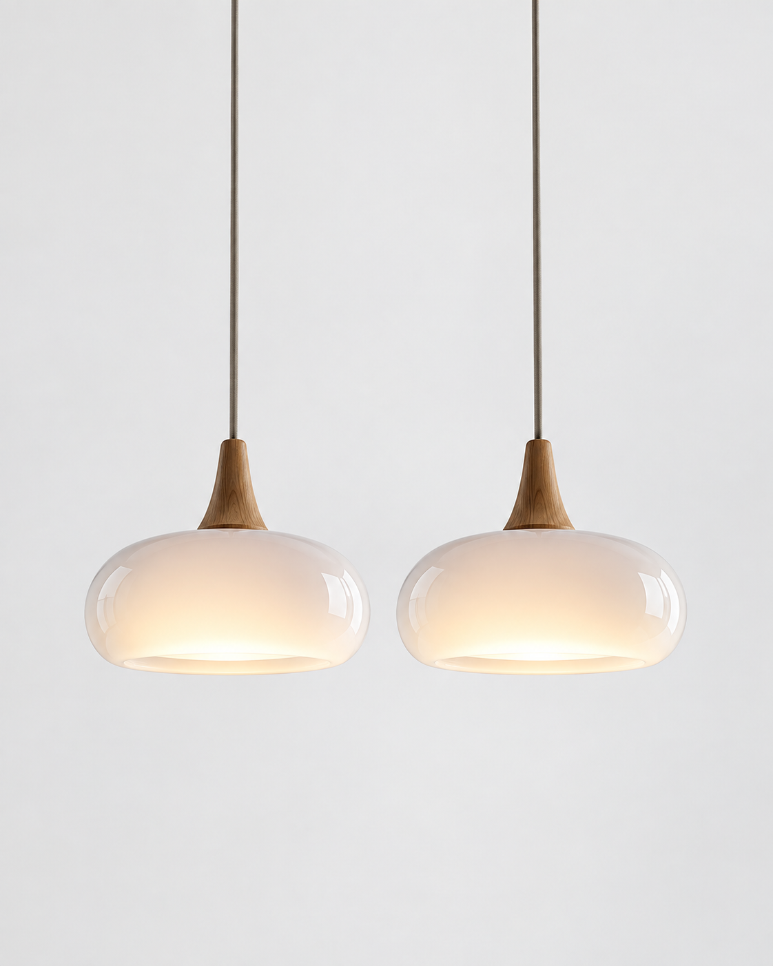 Nordic Glass & Wood Pendant Light | Orvella