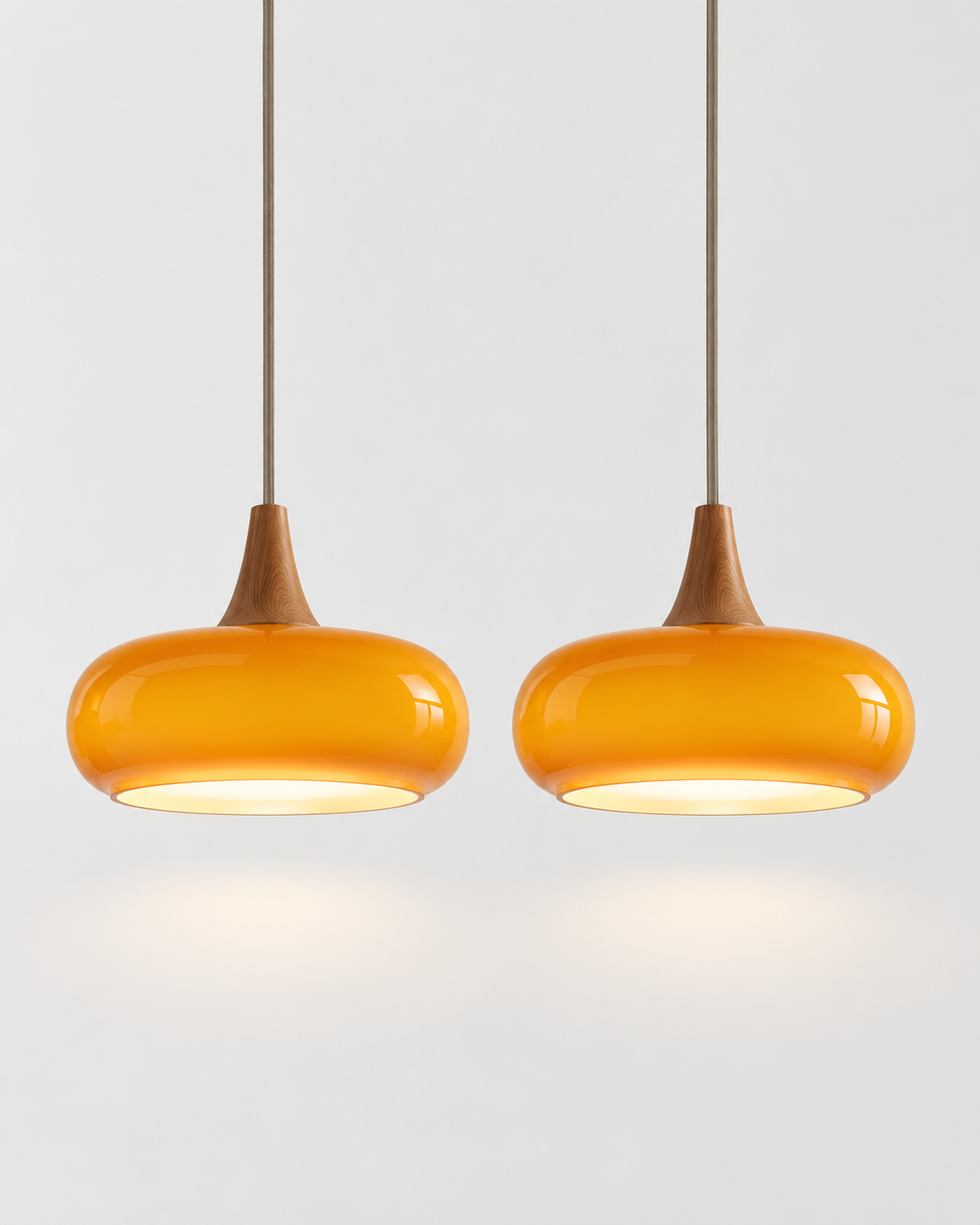 Nordic Glass & Wood Pendant Light | Orvella