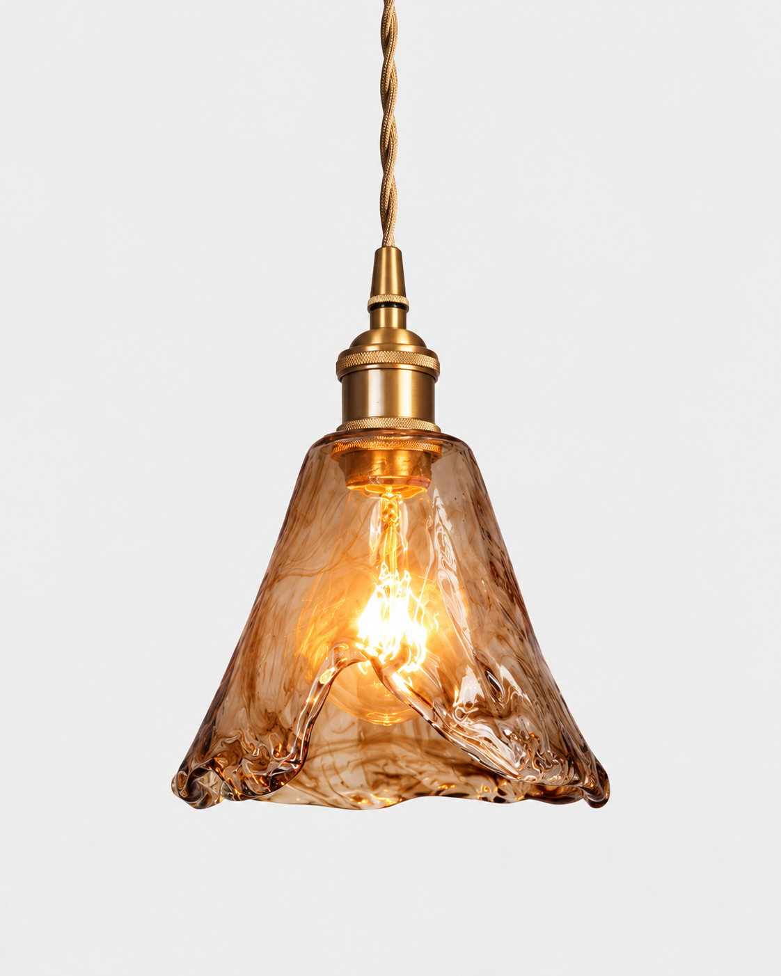 Amber Smoked Glass Pendant Light | Orvane