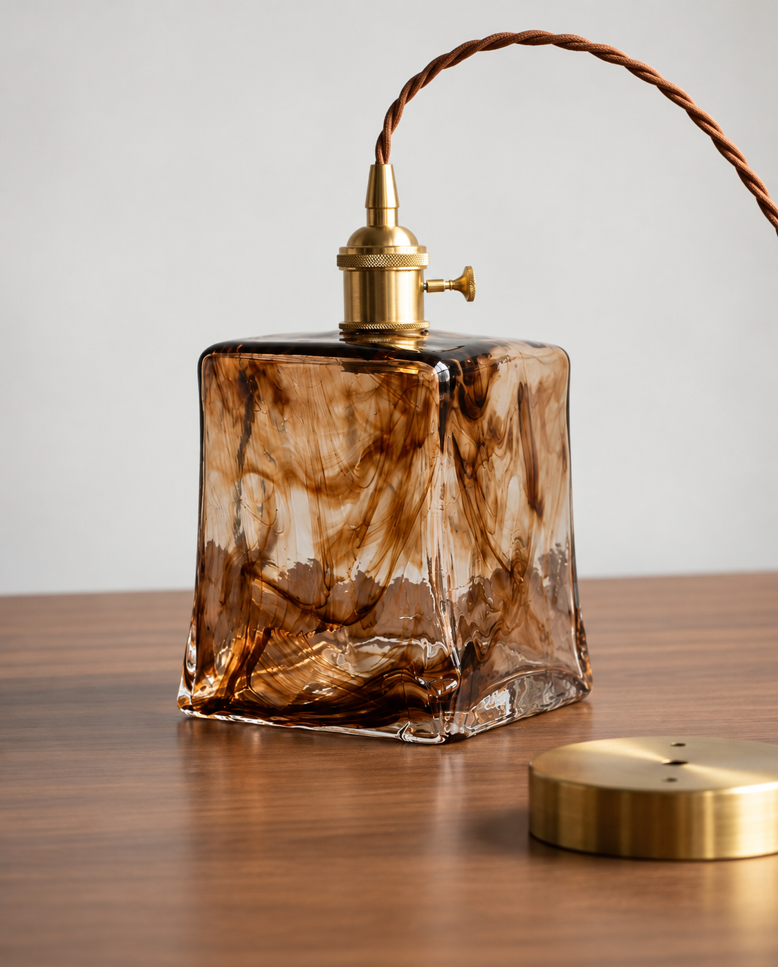 Amber Smoked Glass Pendant Light | Orvane
