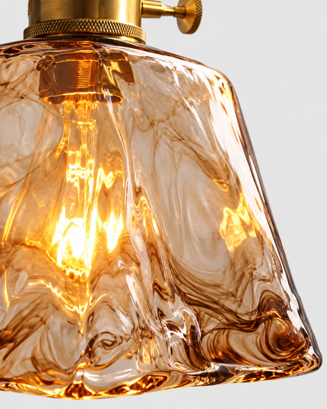 Amber Smoked Glass Pendant Light | Orvane