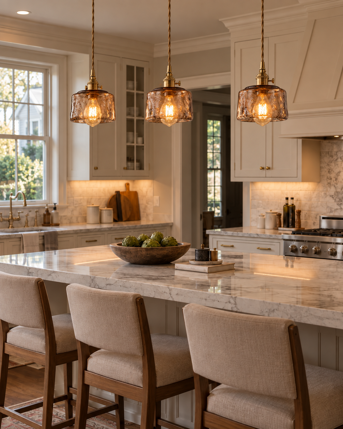 Amber Smoked Glass Pendant Light | Orvane