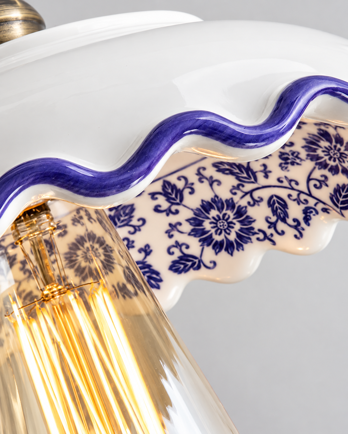 Blue & White Ceramic Pendant Light | Sorelia