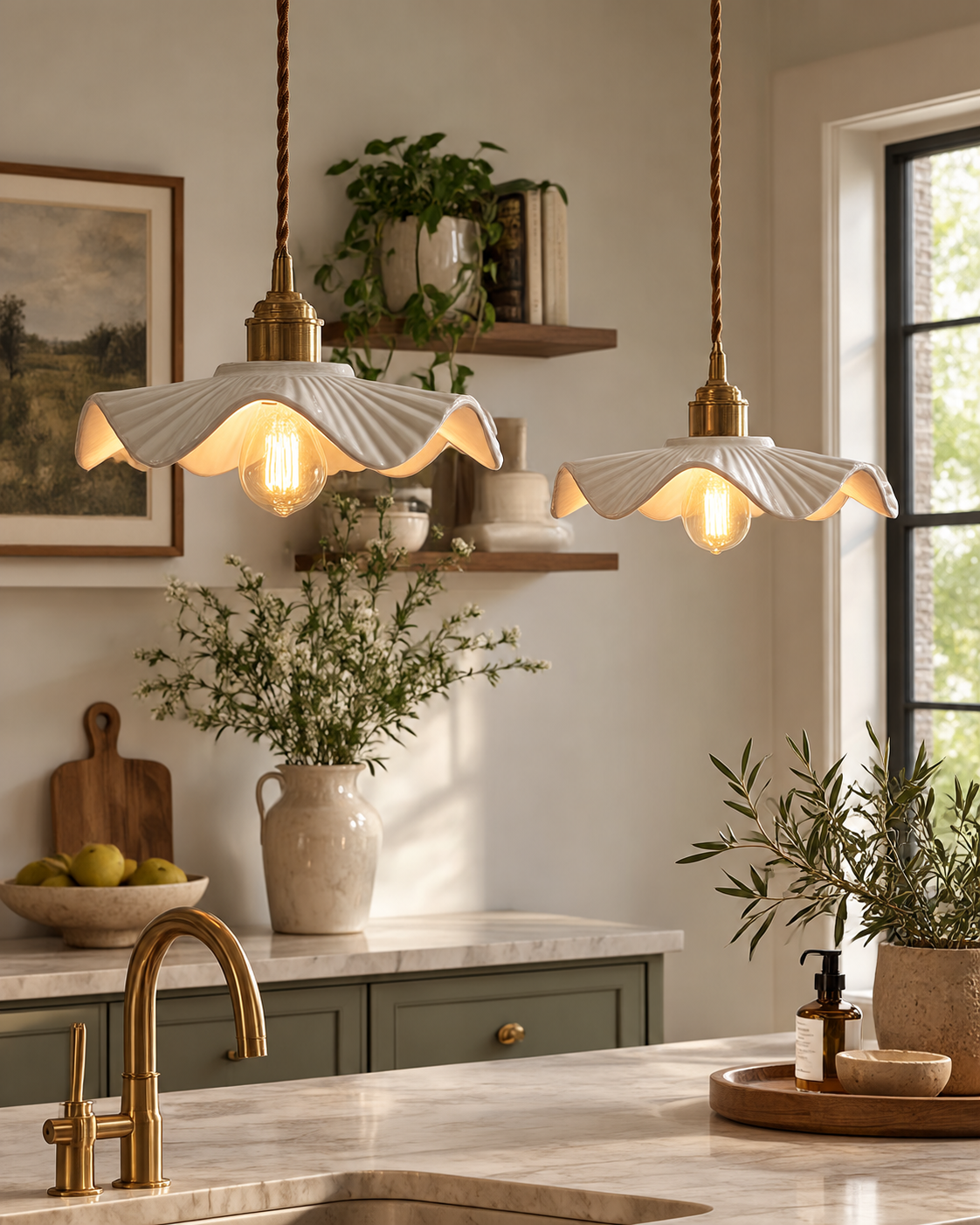 Ceramic Pendant Light | Elowen