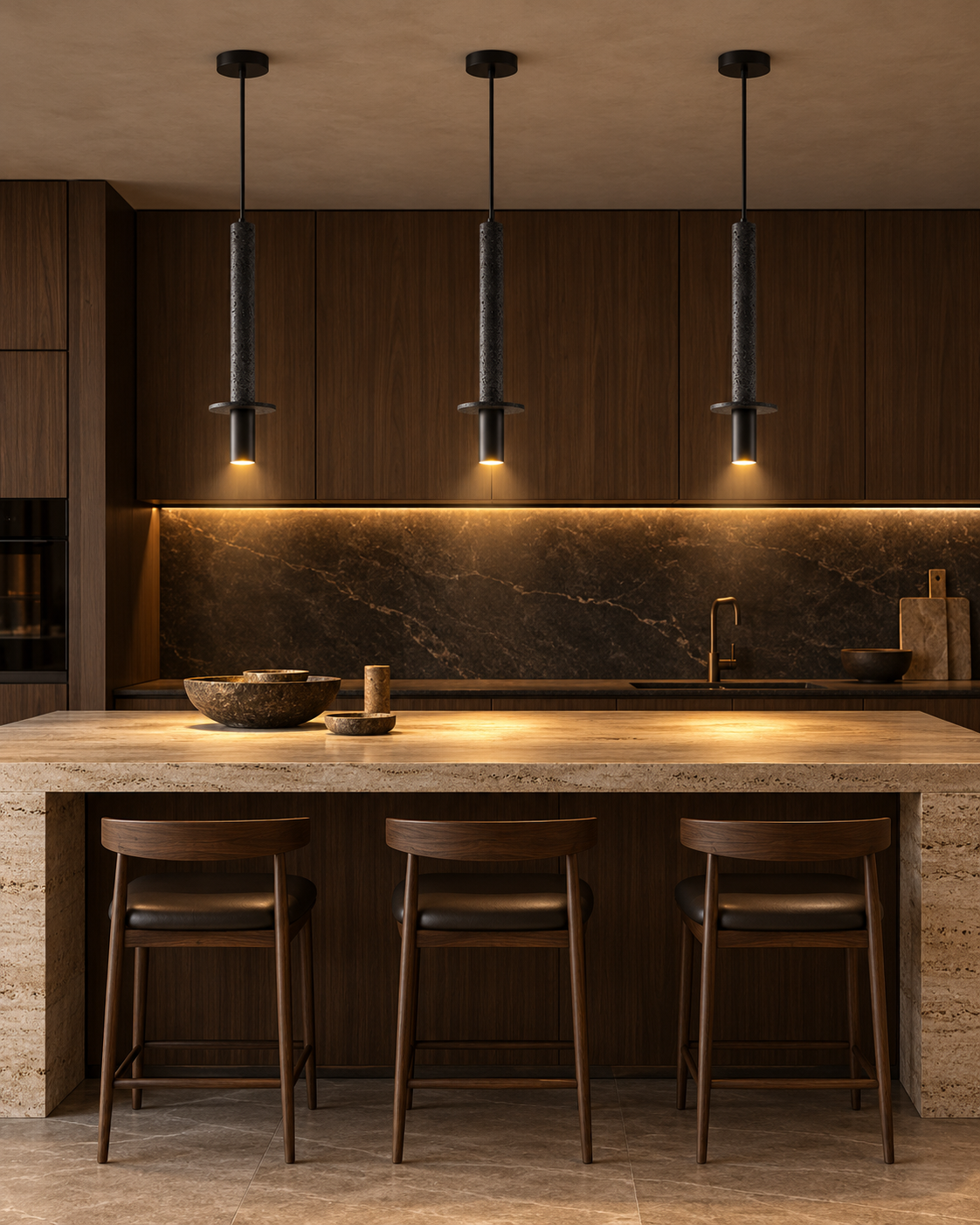 Caelis | Travertine Pendant Light