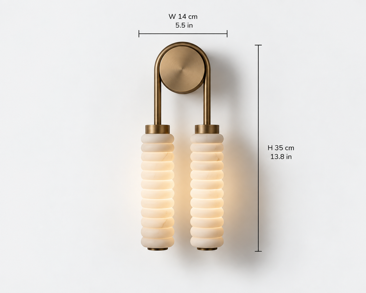 Serenna | Spanish Alabaster Double Wall Sconce