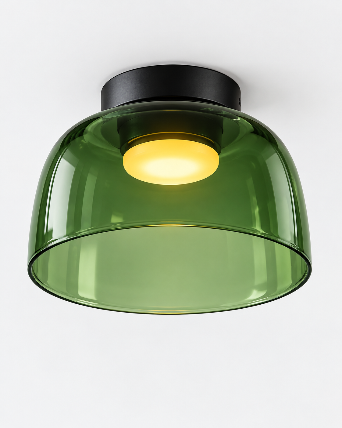 Sculptural Layered Glass Flush Mount Ceiling Light | Elyndra