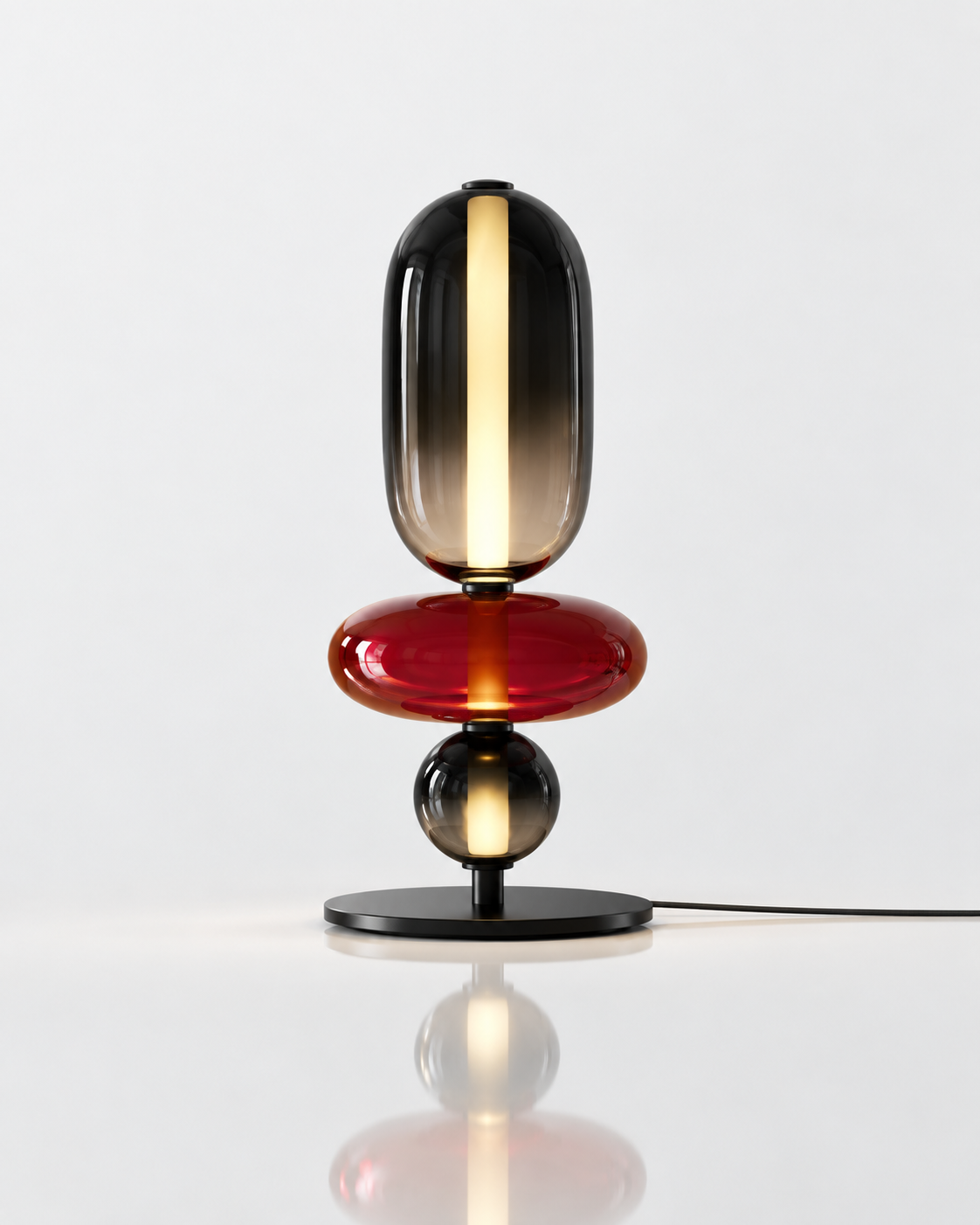 Hand-Blown Crystal Glass Table Lamp | Caldria