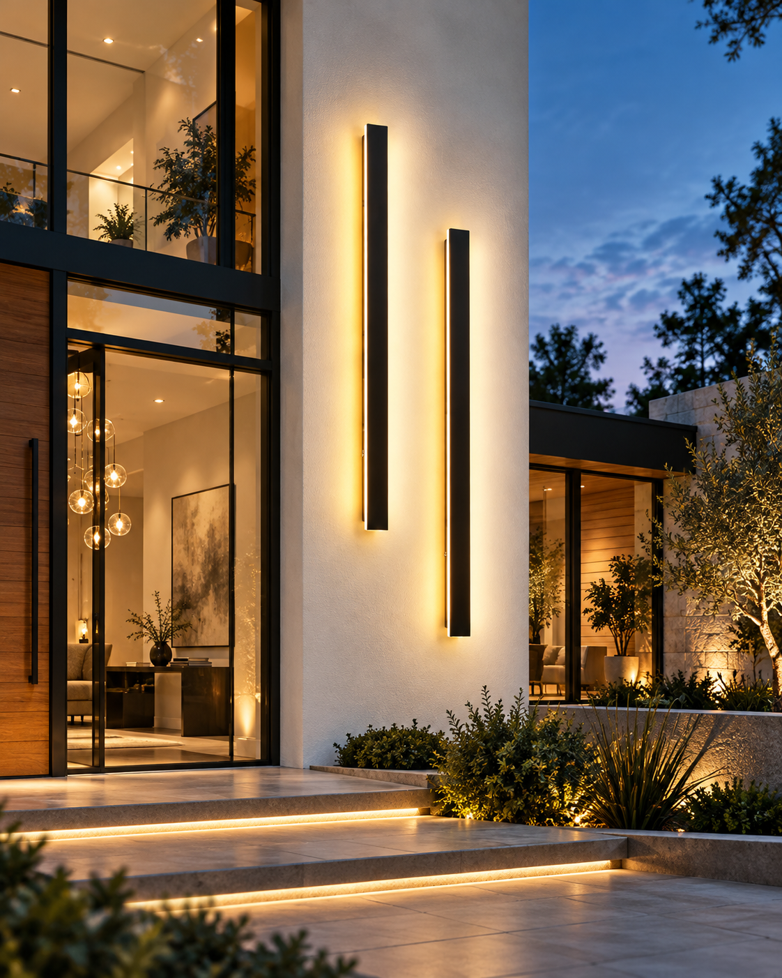 Modern Linear LED Outdoor Wall Light | Averon