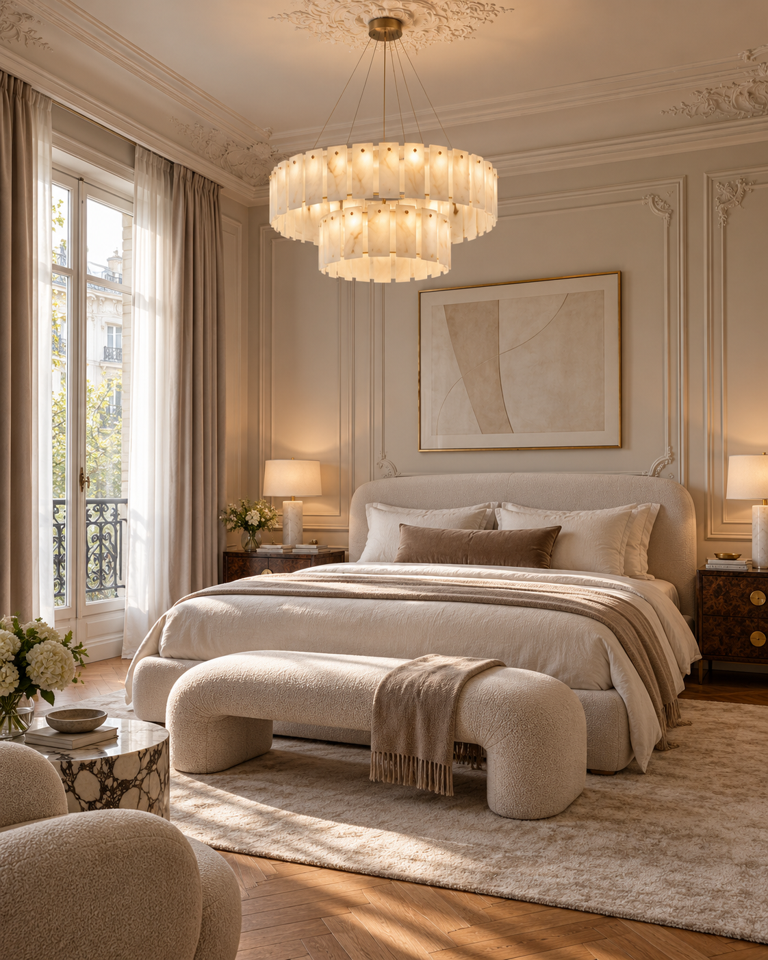 Sculptural Alabaster Chandelier | Aurevia